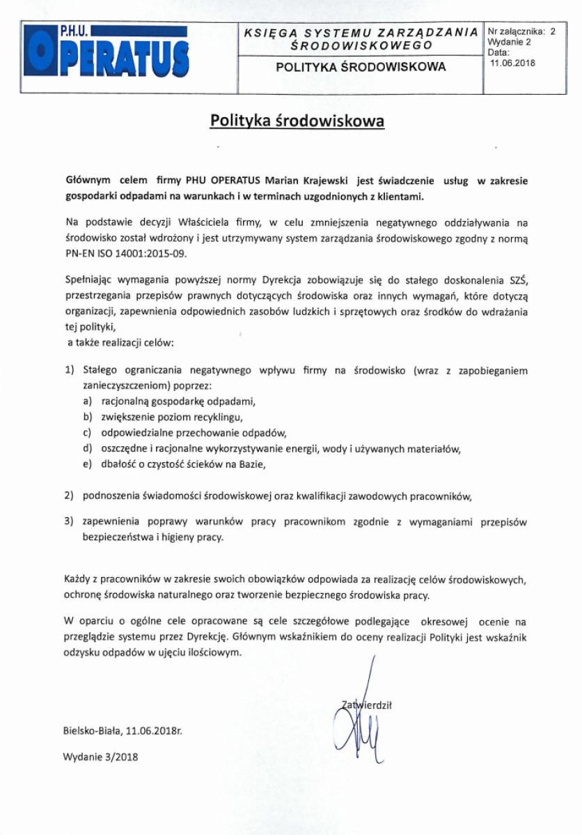 Polityka środowiskowa